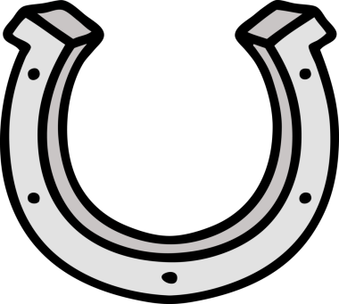 Bir insan tarafından çizilmiş geleneksel bir at nalı dövmesi.