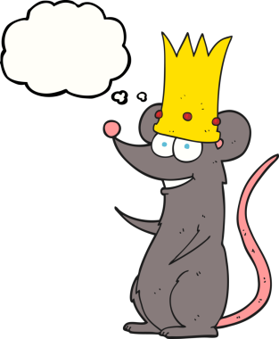 Bir insan tarafından çizilmiş serbest çizim baloncuk fare kralı.