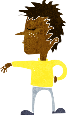 Karikatürist bir insan tarafından çizilmiş kamp hareketi yapıyor.