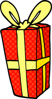 Bir insan tarafından çizilmiş karalama Noel hediyesi.