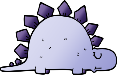 Bir insan tarafından çizilmiş tarih öncesi dinozor karalaması.