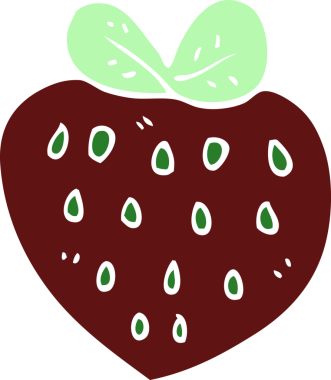 Bir insan tarafından çizilmiş karalama çileği.