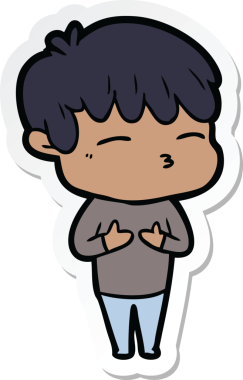 Bir insan tarafından çizilmiş hayal kırıklığına uğramış bir adamın çıkartması.