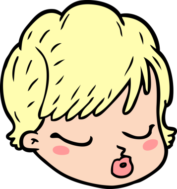 Bir insan tarafından çizilmiş bir kadın yüzü.