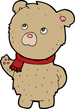 Bir insan tarafından çizilmiş oyuncak ayı.