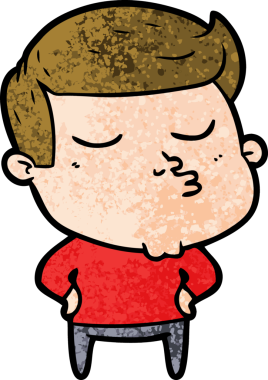 Bir insan tarafından çizilmiş karikatür mankeni adam.