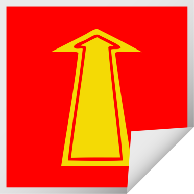 Bir insan tarafından çizilmiş kare soyulmuş tuhaf çizgi film oku.