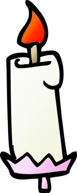 vektör gradyan çizim karikatürü bir insan tarafından çizilmiş mum