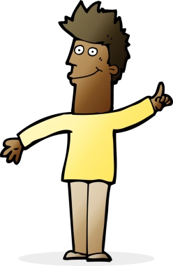 Bir insan tarafından çizilmiş bir fikri olan çizgi film adamı.