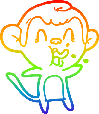 gökkuşağı gradyan çizgisi insan tarafından çizilmiş çılgın bir çizgi maymun çizimi