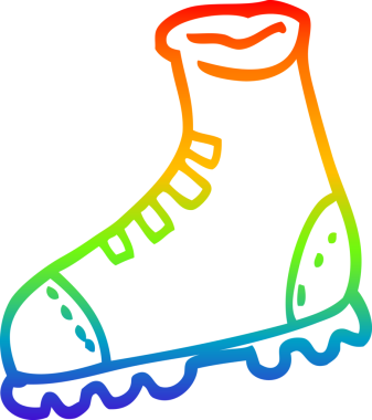 gökkuşağı gradyan çizimi bir insan tarafından çizilmiş bir çizgi çizim