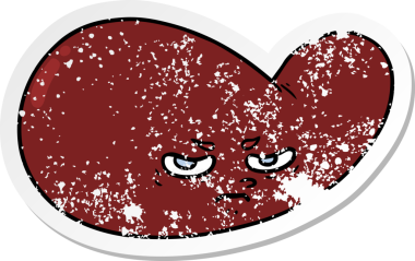 Bir insan tarafından çizilmiş safra kesesi karikatürü.