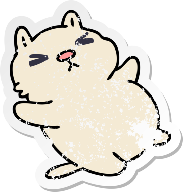 Bir insan tarafından çizilmiş garip bir el çiziminin sıkıntılı çıkartması.