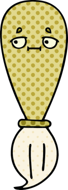 Bir insan tarafından çizilmiş bir boya fırçasının karikatürü.