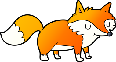 bir insan tarafından çizilmiş tilki çizgi filmi