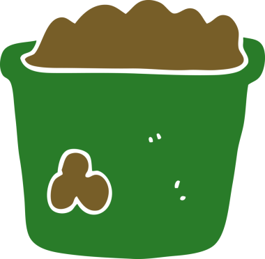 Bir insan tarafından çizilmiş düz renkli karikatür.