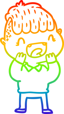 gökkuşağı gradyan çizimi bir çizgi film mutlu çocuk bir insan tarafından çizilmiş gülen