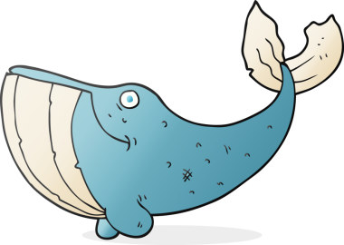 Bir insan tarafından çizilmiş serbest çizim balina.