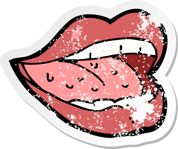 Bir insan tarafından çizilmiş gülümseyen bir karikatürün gerilimli yapıştırması.