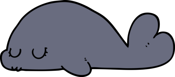 Bir insan tarafından çizilmiş şirin karikatür mührü