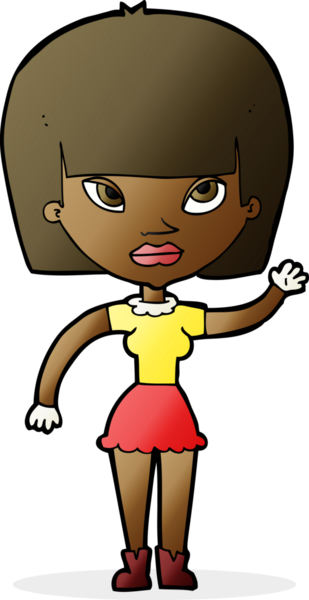 Bir insan tarafından çizilmiş karikatür kadın.