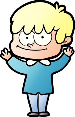 Bir insan tarafından çizilmiş mutlu çizgi film adamı.