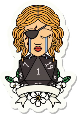 Bir insan tarafından çizilmiş doğal bir rulo ile ağlayan bir insan hırsızının çıkartması.