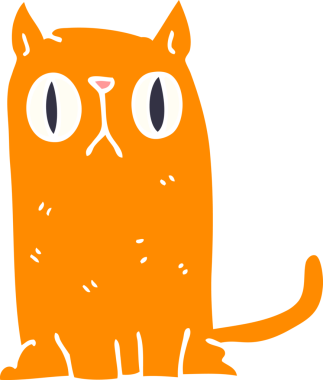 Bir insan tarafından çizilmiş komik bir kedi.