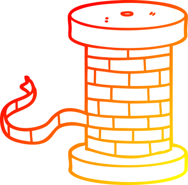 Bir insan tarafından çizilmiş bir karikatür makarasının sıcak çizgi çizimi