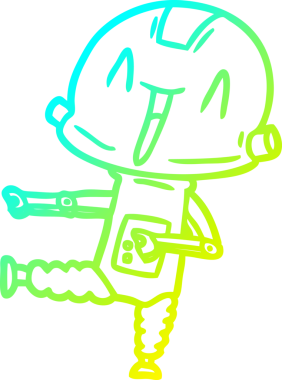 Bir insan tarafından çizilmiş soğuk gradyan robot çizimi