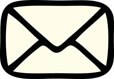 Bir insan tarafından çizilmiş kağıt bir zarfın çizgi roman tarzı karikatürü