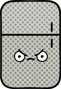 Bir insan tarafından çizilmiş buzdolabı karikatürü.