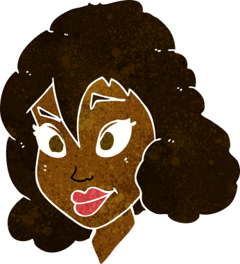 Bir insan tarafından çizilmiş güzel bir kadın.