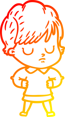 Bir insan tarafından çizilmiş bir karikatür kadın çizimi