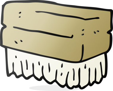 Bir insan tarafından çizilmiş karikatür fırçası.