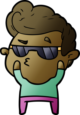 Bir insan tarafından çizilmiş havalı bir çizgi film.