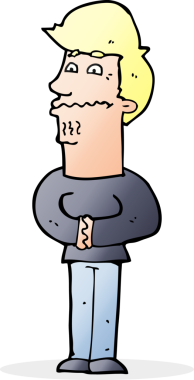 bir insan tarafından çizilmiş sinirli bir adam.