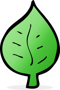 Bir insan tarafından çizilmiş çizgi film yaprağı sembolü