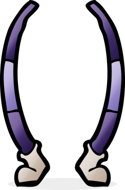 bir insan tarafından çizilmiş karikatür bacakları