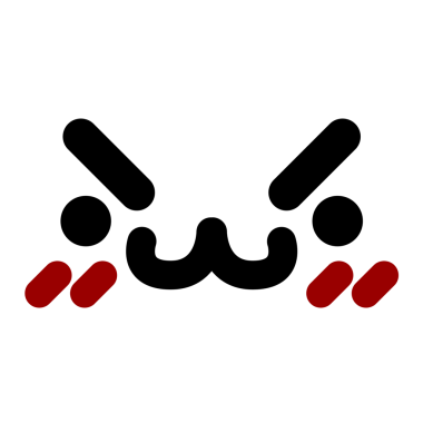 Bir insan tarafından çizilmiş sevimli kızgın kedi yüzü simgesi