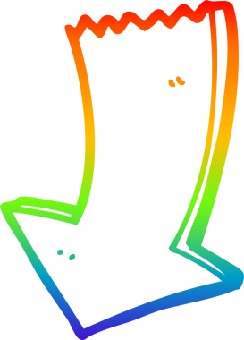 gökkuşağı gradyan çizgi çizimi Bir insan tarafından çizilmiş ok