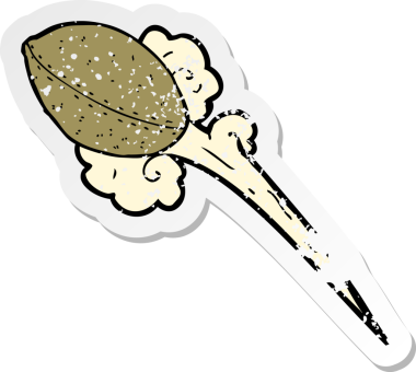 Bir insan tarafından çizilmiş futbol çizgi filminin gerilimli retro yapıştırması