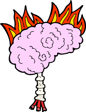 bir insan tarafından çizilmiş çizgi film beyni