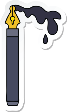 İnsan eliyle çizilmiş garip bir mürekkep kalemi çıkartması.