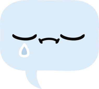 Bir insan tarafından çizilmiş bir konuşma baloncuğunun düz renk retro karikatürü