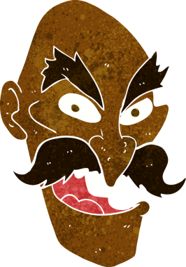 Bir insan tarafından çizilmiş yaşlı bir adam yüzü.