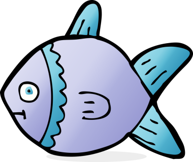 bir insan tarafından çizilmiş karikatür balığı