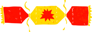 Bir insan tarafından çizilmiş noel krakeri.