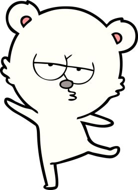 Bir insan tarafından çizilmiş kutup ayısı karikatürü