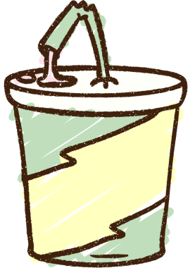 Bir insan tarafından çizilen gazoz tebeşiri.